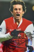 Tomas Rosicky signed colour photograph in Arsenal colours, overall 35.5 x 45.5cm, mfg.