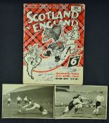 1950 Scotland v England at Hampden Park football programme autographed to the cover by Neil