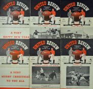 1951/1952 Championship season football programmes Manchester Utd v Bolton Wanderers, Fulham, West