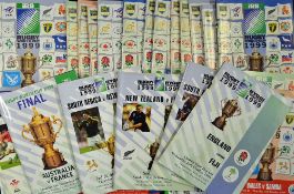 1999 Rugby World Cup programmes not complete unboxed and including Fra v Can, Wal v Arg, Spa v