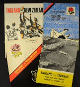 1973 England Tour to Fiji and New Zealand rugby programmes featuring v Taranaki 1st Sept, v