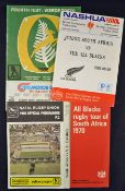 Collection of New Zealand All Blacks tour to South Africa programmes from 1986 onwards to incl vs