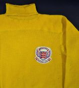 Bert Williams International inter-league yellow wool Goalkeepers Jersey 1952/1953 in Denmark,