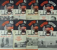 1949/1950 Manchester Utd football programmes homes v Burnley, Chelsea, Liverpool, Blackpool,