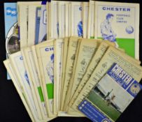 Collection of Chester FC 1960s football programmes to include 1963/1964 Barrow (FAC) 1964/1965