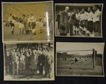 1947 Black & White press photographs England v France (General De Gaulle shaking hand of Neil