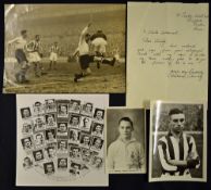 Selection including black & white press photos of 1946 Stanley Matthews, 1947 Spurs v Stoke City (