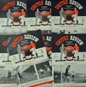 1950/1951 Manchester Utd home programmes v Middlesbrough, Sunderland, Wolves, Arsenal (FAC), Leeds