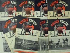 1948/1949 Manchester Utd home programmes v Manchester City, Newcastle Utd, Portsmouth, Sheffield