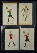 Selection of Rugby League BDV Cigarette Silks depicting single players in team colours, featuring