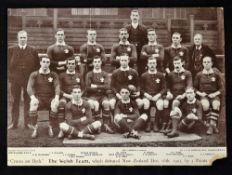 Rare 1905/6  Wales v New Zealand Rugby Football Team 