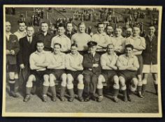 1946 Combined Services team in black & white press photograph but has hand signed (ink) autographs