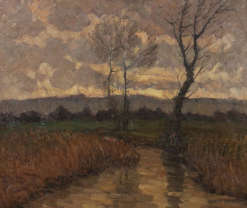 Haag, Robert 1886 - um 1955, Maler und Grafiker, Stud. an der Akad. Stuttgart. "Landschaft mit dem