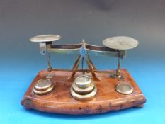 A set of Victorian postal scales and wei