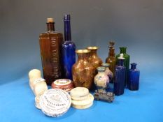 Vases, paste lids, coffin shaped poison