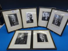 A collection of six signed photographs o