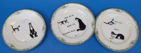 A set of three Royal Doulton Souter cat