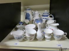 Two floral tea sets, one Royal Worcester