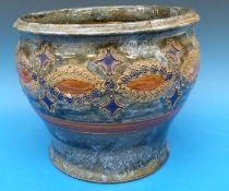 A Doulton Lambeth stoneware jardinere wi
