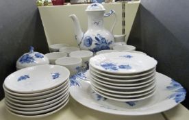 A Royal Copenhagen blue flower coffee se