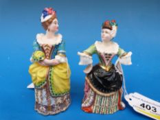 A pair of continental candle snuffers, w