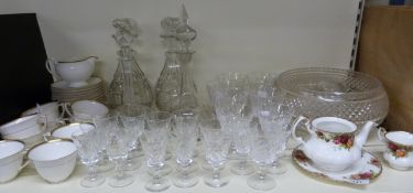 A collection of glassware including heav