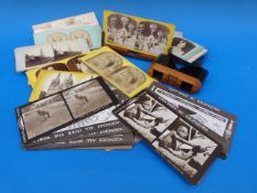 A travelling stereoscope viewer and card