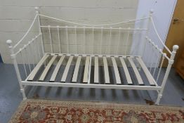 Two modern day beds, one of which pulls