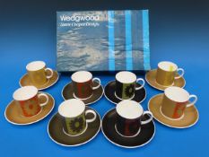 A boxed set of six Susie Cooper for Wedg