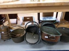 A collection of metalware to include coa