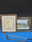 Golf interest lot including Graeme Baxte