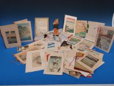 A large collection of Japanese cards, ma
