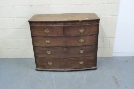 A 19thC mahogany bowfront chest of drawe