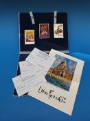 A boxed set of three white metal reprodu