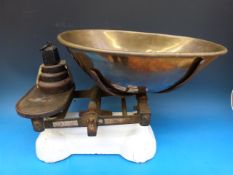 A set of H Pooley & Son Ltd kitchen scal