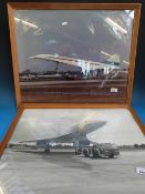Two framed and glazed c1969 Concorde pho