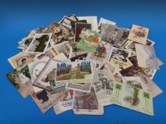 Over 150 vintage greetings postcards, mo