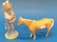 A Beswick matt horse, Nao figure