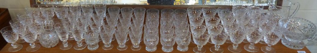 A suite of Stuart Crystal glasses compri
