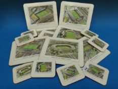 A set of 16 table mats and coasters feat