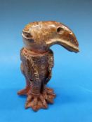 A 19thC stoneware pottery grotesque bird