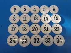 A collection of 19thC ceramic wine bin n