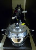 A pair of cased Art Deco pedestal dishes