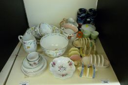 A collection of Shelley ceramics includi