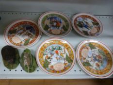 Five Wedgwood 1980s child's Christmas pl