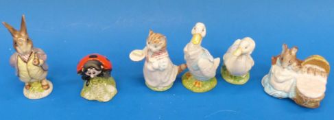 Six Beswick Beatrix Potter figures
