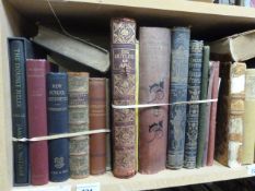 Large collection of books; 19thC literat