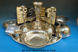 A collection of plated ware including a