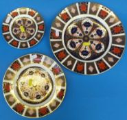 Three Royal Crown Derby 1128 Old Imari p