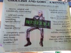 Two film posters Beetlejuice and Helter